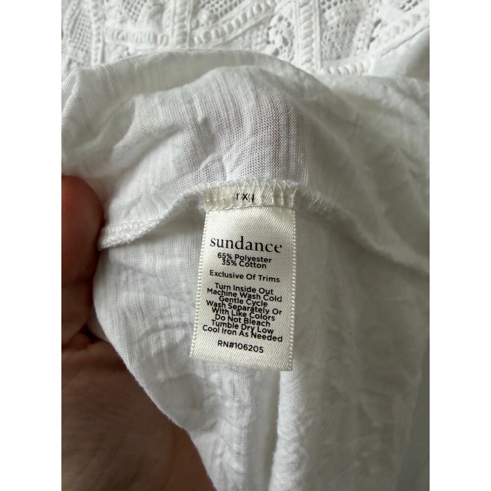 Sundance Royal Rosie crinkle top women's size L - Picture 4 of 5